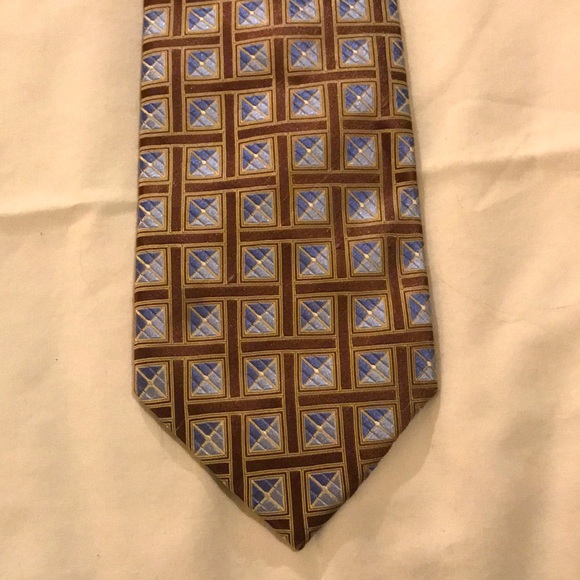 Roberto Villini Couture Windowpane SILK TIE - Picture 6 of 12